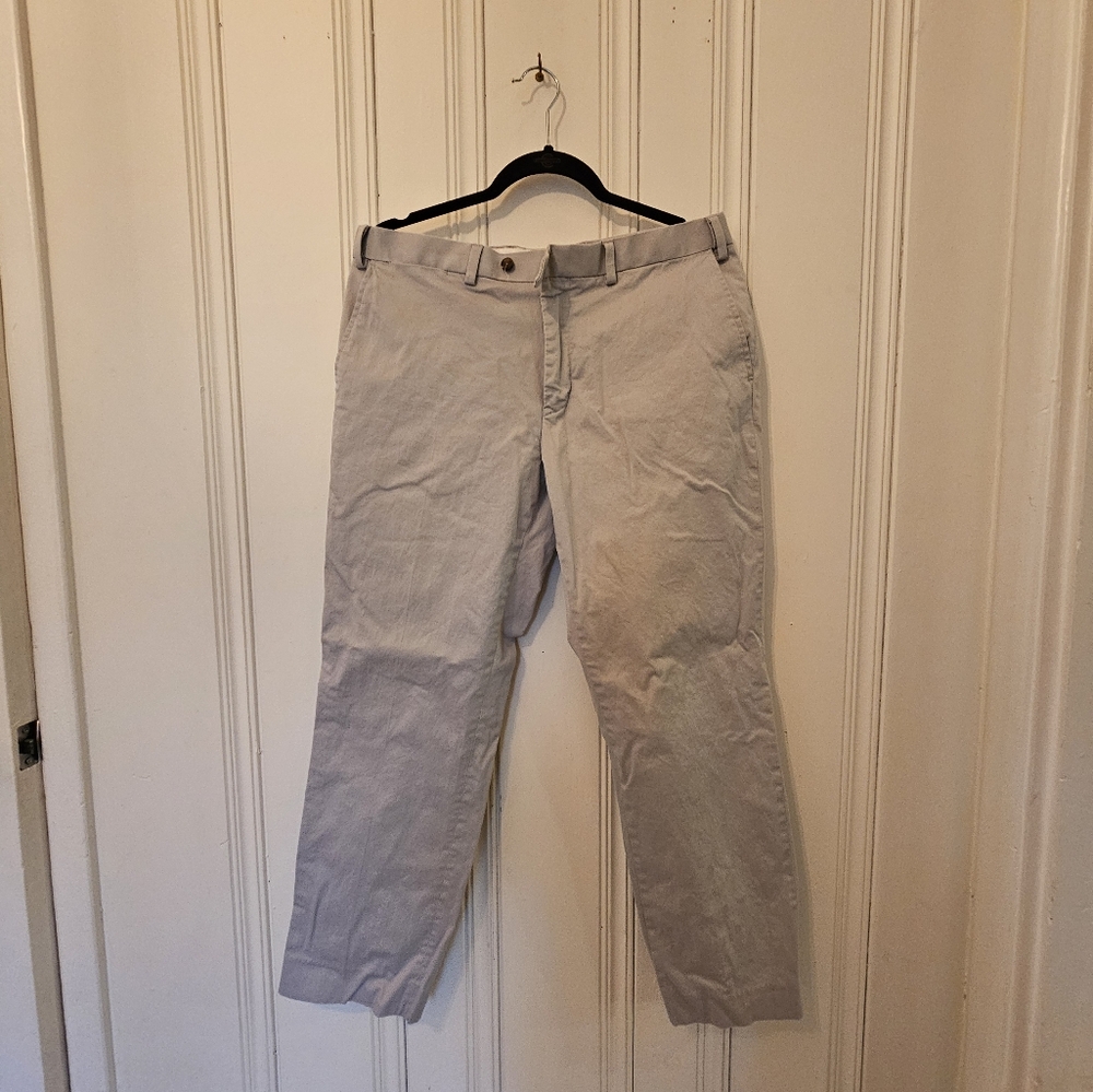 Used 34W 37L Men's Light Gray/Silver M&S Dresspants